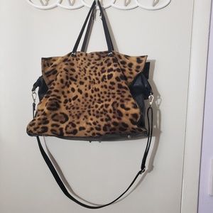 Leopard 2way hand bag tote